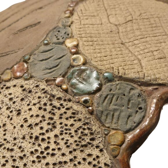 Mushroom Sculpture OOAK Pottery Folk Art Large Boho Fairy Garden Home Decor - Picture 16 of 16